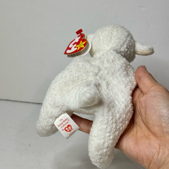 TY Fleece Beanie Baby Retired Lamb “Fleece” 1996 - Picture 5 of 8